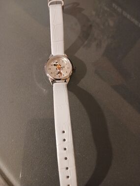 White Women's Nurse Minnie Mouse Dial Watch with White Strap